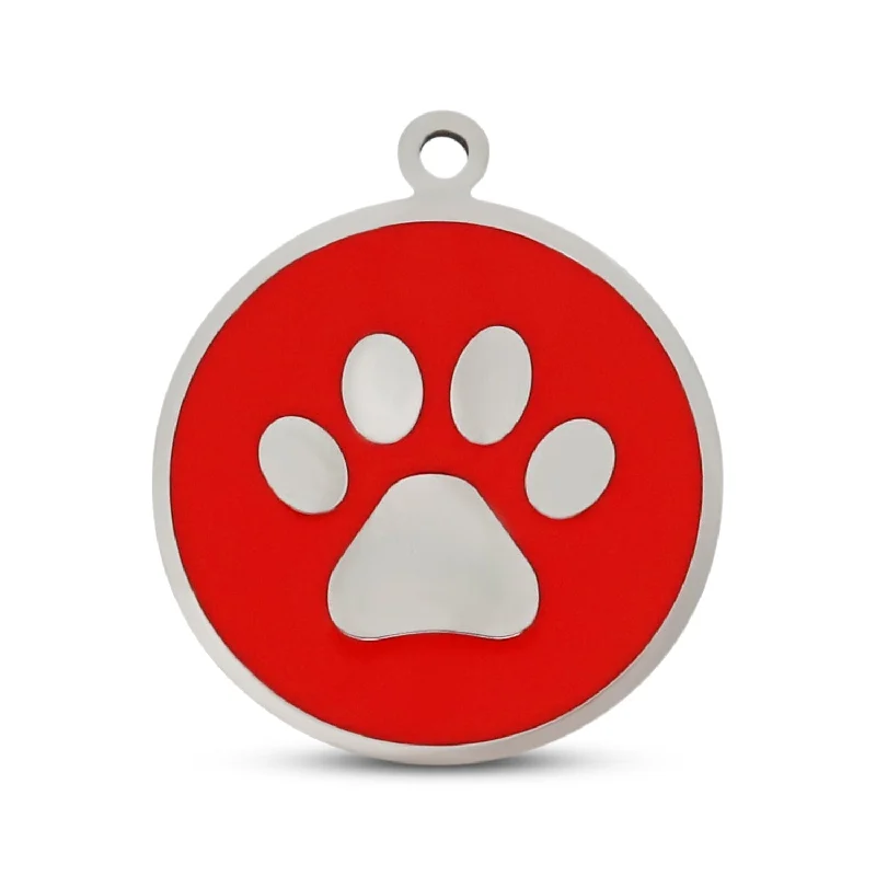  . **Dog raincoat is waterproof and windproof**Red Paw in Stainless Steel With Enamel