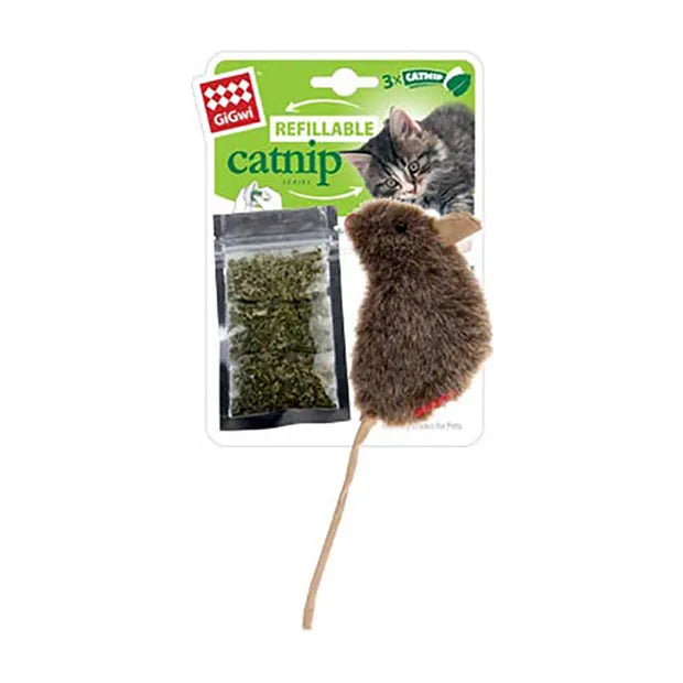  -Non-toxic pet toy recommendationsGIGWI Cat Toy - Refillable Catnip Teabag Mouse