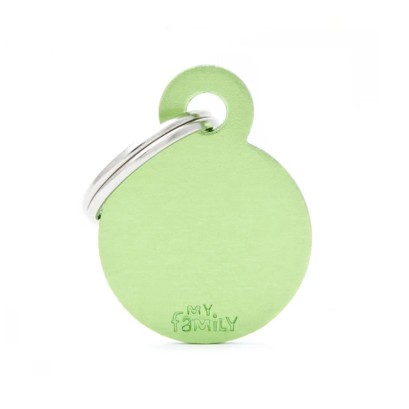  . **Dog collar is luminous and reflective**Small Aluminium Green Circle
