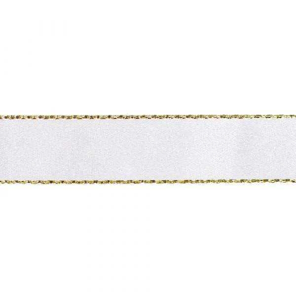   . **Pet water dispenser is silent**Ribbon Satin Gold Edge 25mm 1 White 801330
