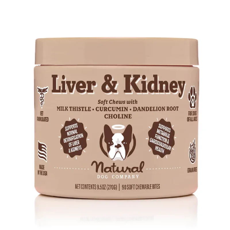 - Pet tear stain cleaning wipesNatural Dog Company Liver & Kidney
