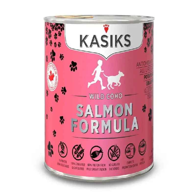  -Splash-proof food bowl AND Anti-choking slow food bowlFirstMate Kasiks Wild Coho Salmon Formula Dog Wet Food