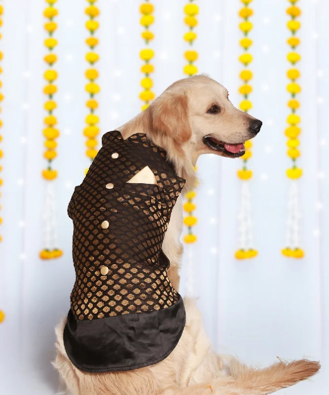 - Hamster silent running wheel to prevent chewingDog Kurta with Pocket Square Black
