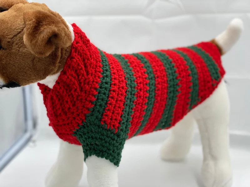Pet raincoatRed and Green Christmas Sweater