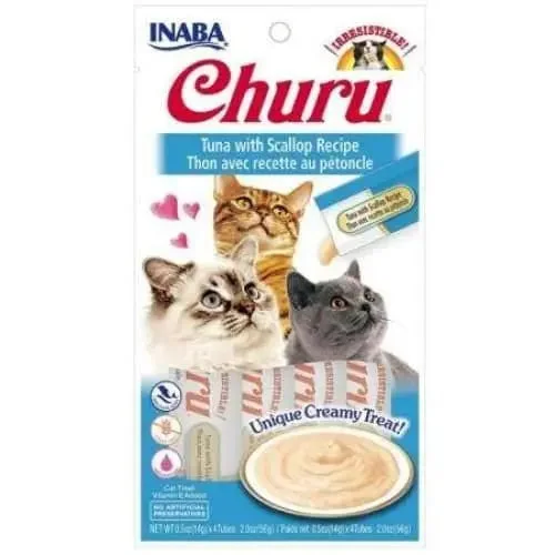 Pet ProductsInaba Churu Tuna with Scallop Recipe Creamy Cat Treat