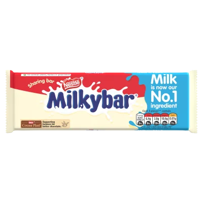 - Dog disposable foam shower gelNestle Milkybar White Chocolate Sharing Block 100g
