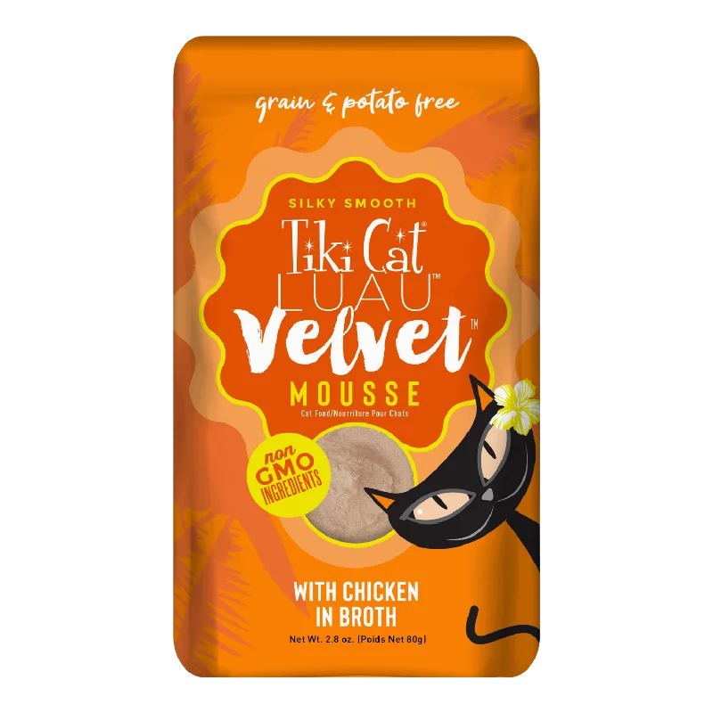    - Affordable cat food with good quality  Tiki Cat Velvet Mousse Chicken