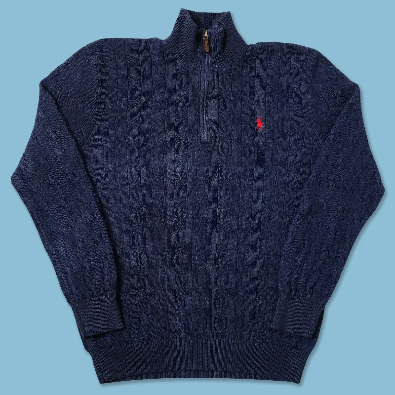 - Parrot climbing and standing wooden frameWomen's Vintage Polo Ralph Lauren Q-Zip Sweater Medium