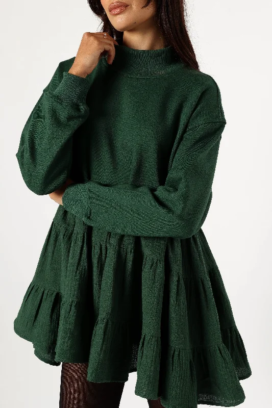 - Custom pet birthday cakeMinia Long Sleeve Mini Dress - Hunter Green