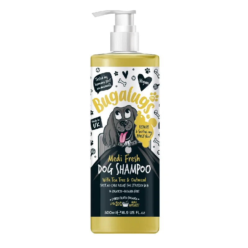 - Dog disposable foam shower gelBugalugs Medi Fresh Shampoo