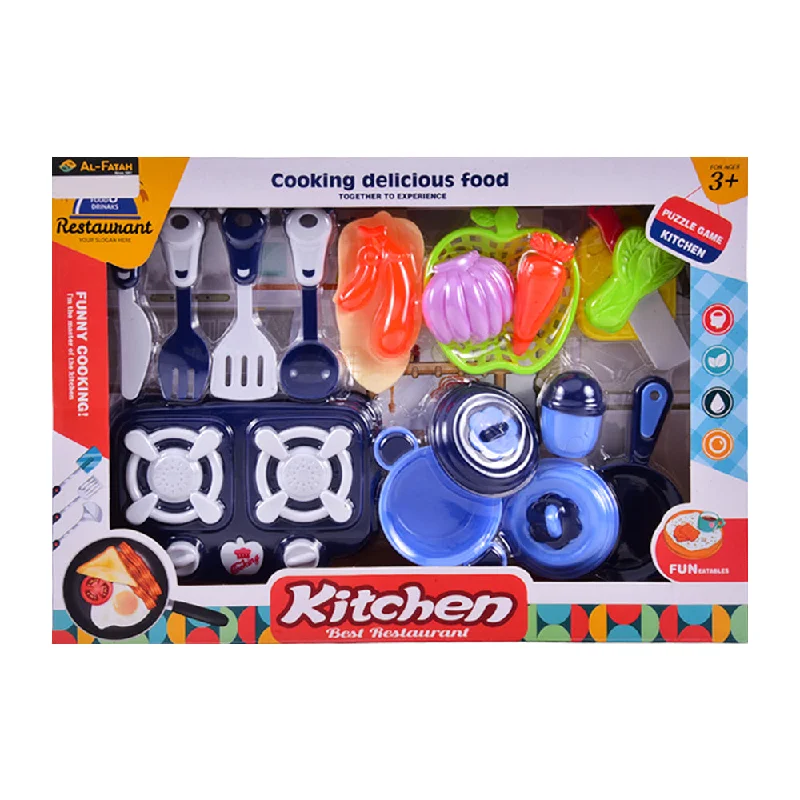 ---887-3 KITCHEN SET BLUE