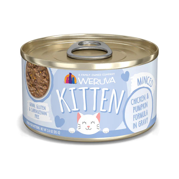    - Hypoallergenic cat food  Weruva Cat Kitten Minced Chicken & Pumpkin