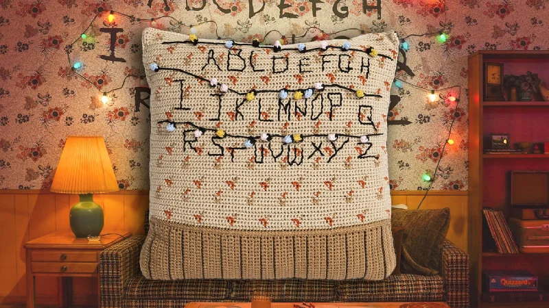 ---Crochet Kit - Stranger Things Alphabet Pillow
