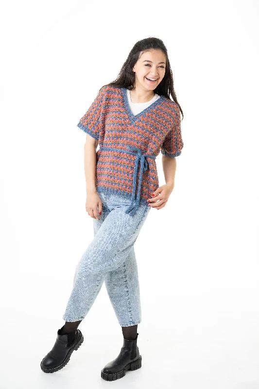 - Air box TSA certified check-inBelted Ruana Top (Knit)