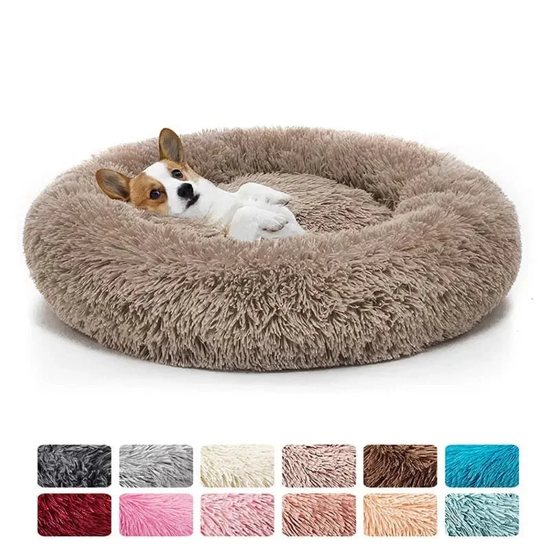 Anniepaw Round Plush Dog Bed Fluffy Sofa for Small to Large Dogs Cat Winter Warm Puppy Cushion Anniepaw Round Plush Dog Bed Fluffy Sofa for Small to Large Dogs Cat Winter Warm Puppy Cushion