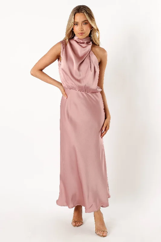 - Cat anti-jump window safety netAnabelle Halter Neck Midi Dress - Blush