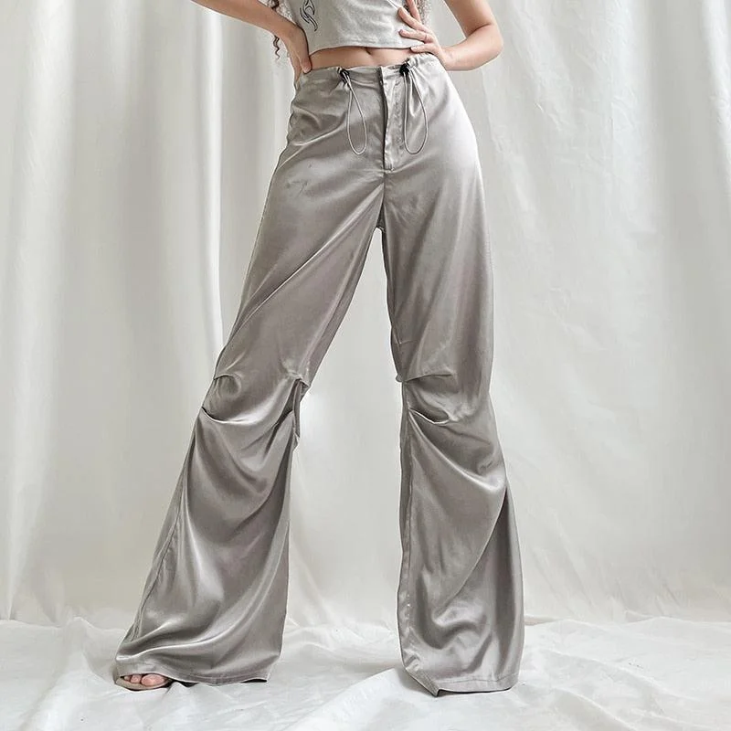 - ​​Christmas pet Christmas clothingY2K Satin Wide Leg Pants