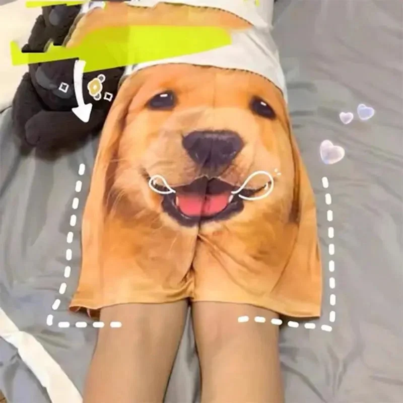 Anniepaw Dog Print Shorts Funny Shorts Swimwear Bathing Suit Beach Shorts Summer