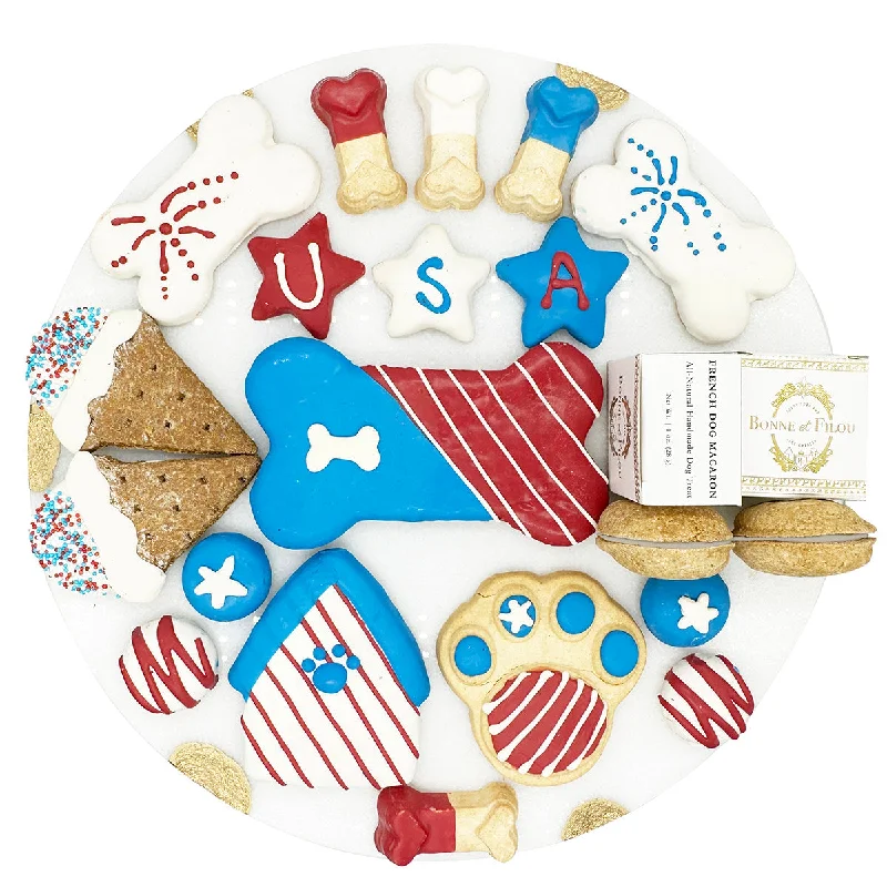 - Special food for puppiesPatriotic Dog Treats Gift Box