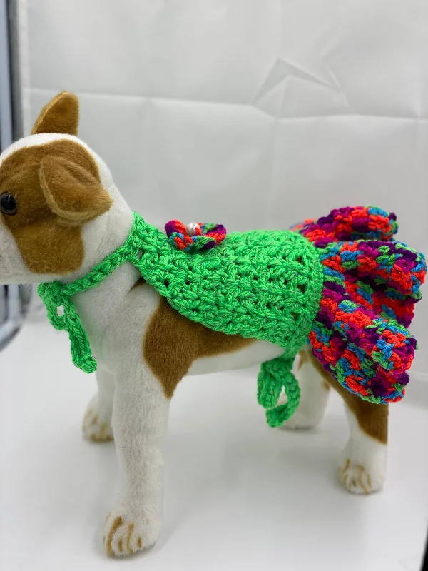 Pet retro style clothesReflective Neon Summer Halter Dog Dress