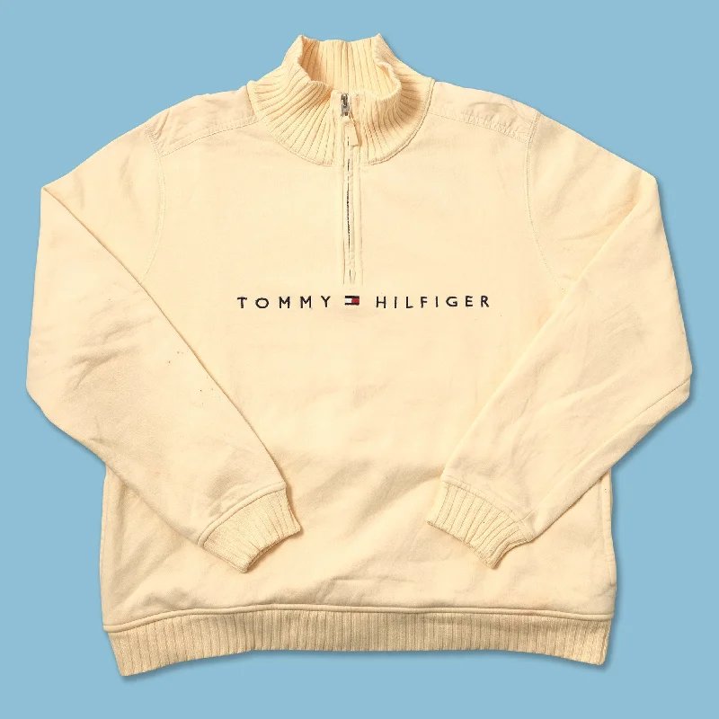 - ​​Christmas pet Christmas clothingVintage Tommy Hilfiger Q-Zip Sweater Large