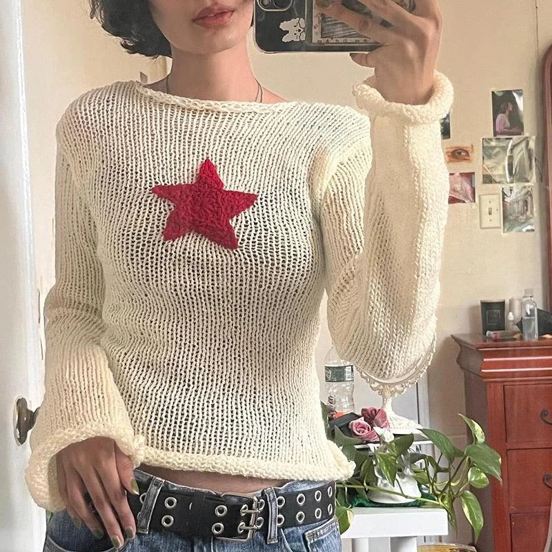  -Anti-scratch sofa protective coverStar Embroidery Knitted Top