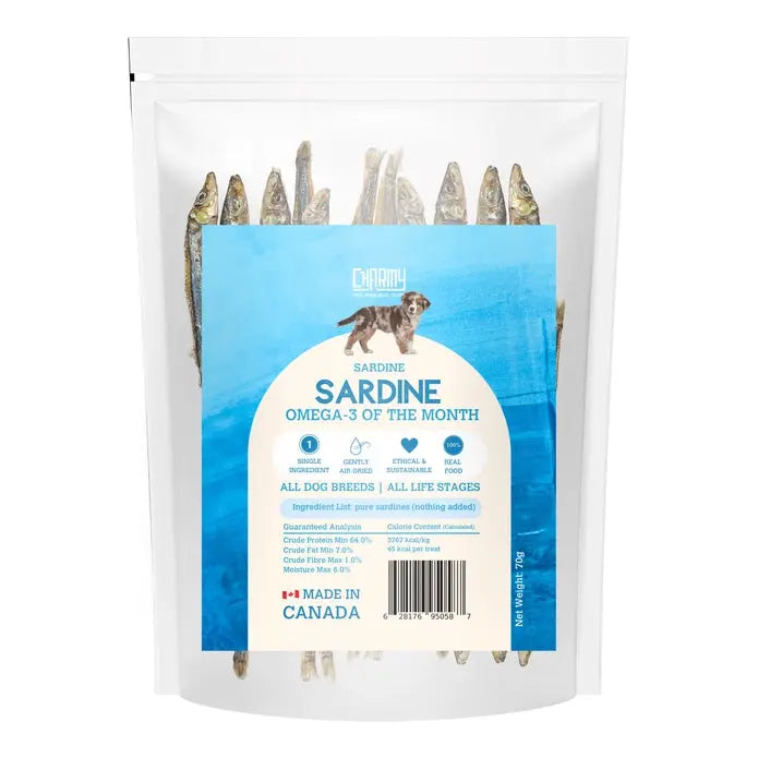 - Dog heart rate monitoring collarCharmy Pet Sardine Dog Treats 2.7 oz