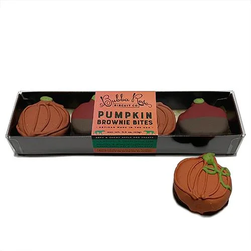 - Special food for senior dogsPumpkin Brownie Bites Boxed Dog Treats
