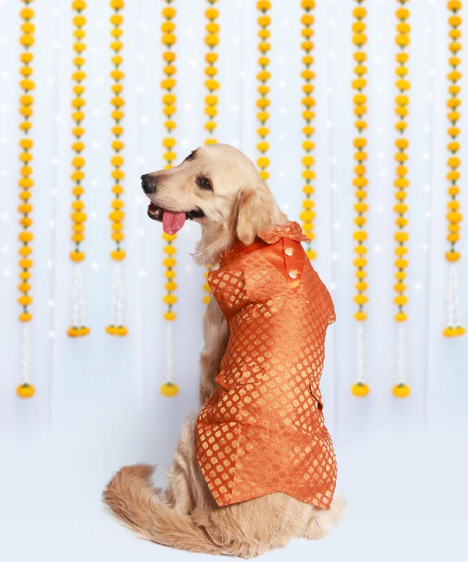 ---Dog Kurta with Bowtie Orange