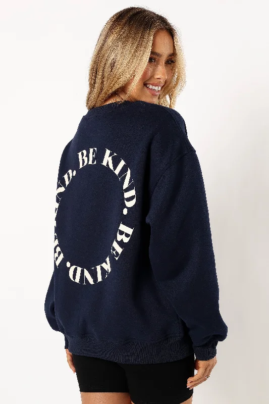 - Hamster silent running wheel to prevent chewingWrenley Be Kind Sweatshirt - Navy