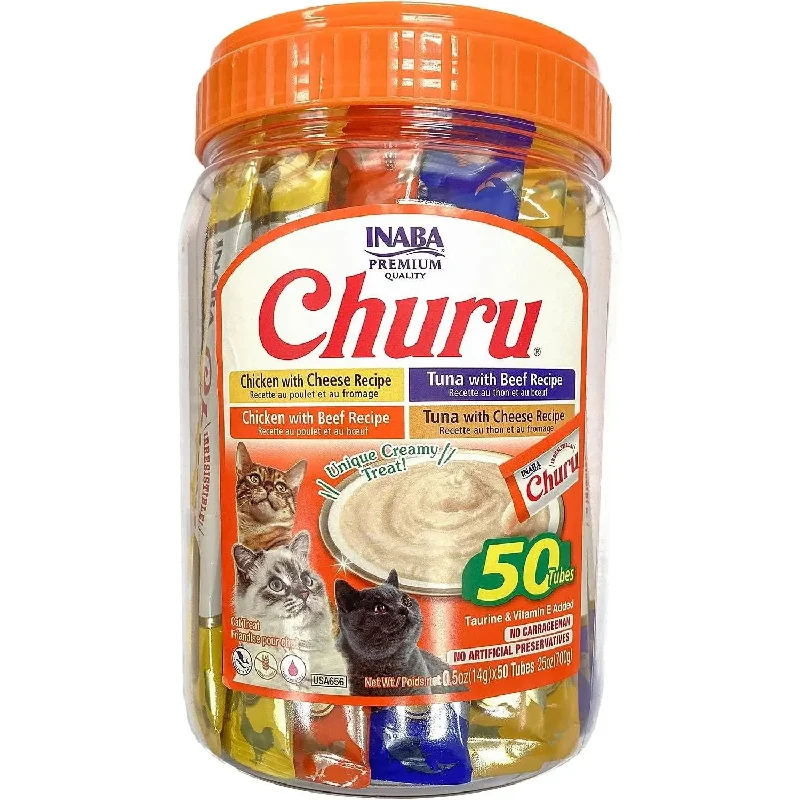 - Foldable and portable cat bagInaba Churu Beef & Cheese Variety Creamy Puree Lickable Cat Treats 50 Tubes - Foldable and portable cat bagInaba Churu Beef & Cheese Variety Creamy Puree Lickable Cat Treats 50 Tubes
