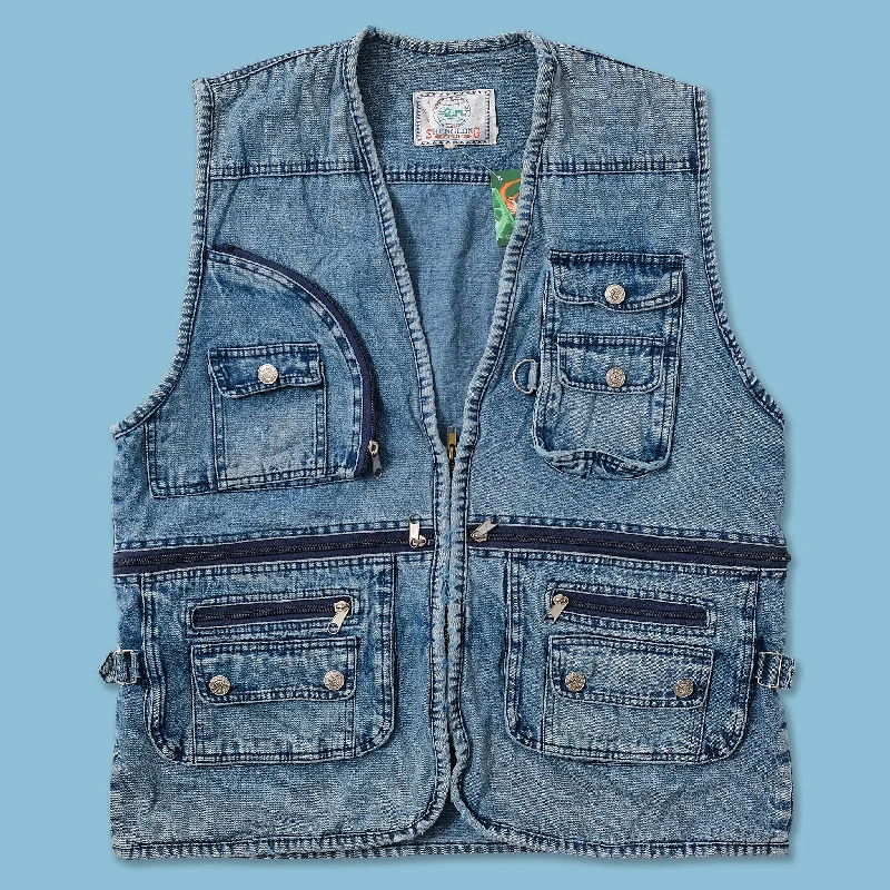 - Cat hair ball removal and hair removal creamVintage Denim Utility Vest XLarge