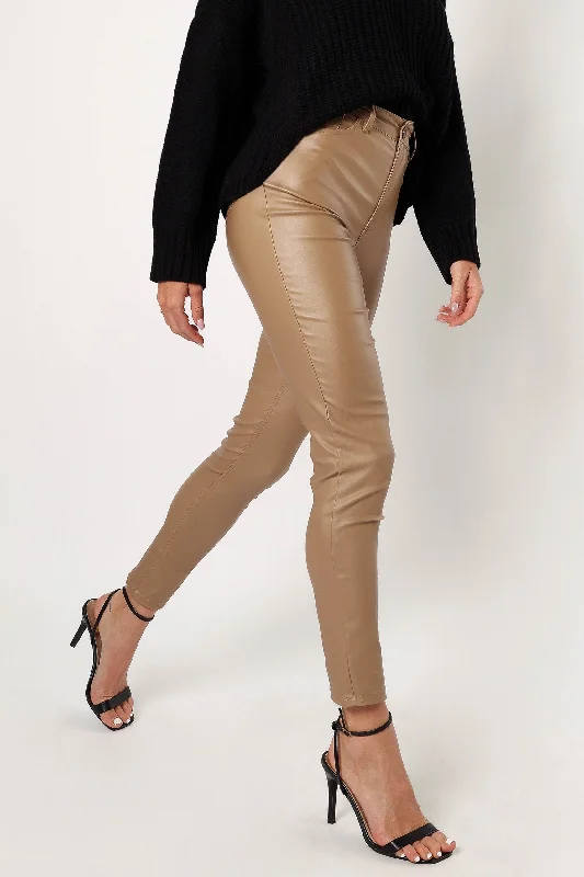 - Pet tear stain cleaning wipesSammie Vegan Leather Pants - Tan