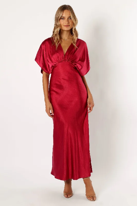 - Remote interactive pet feederRicki Maxi Dress - Ruby Wine