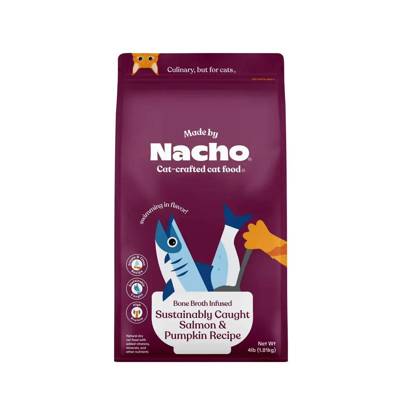 - Dog heart rate monitoring collarMade by Nacho Bone Broth Infused Sustainably Caught Salmon & Pumpkin Recipe Dry Cat Food - Dog heart rate monitoring collarMade by Nacho Bone Broth Infused Sustainably Caught Salmon & Pumpkin Recipe Dry Cat Food