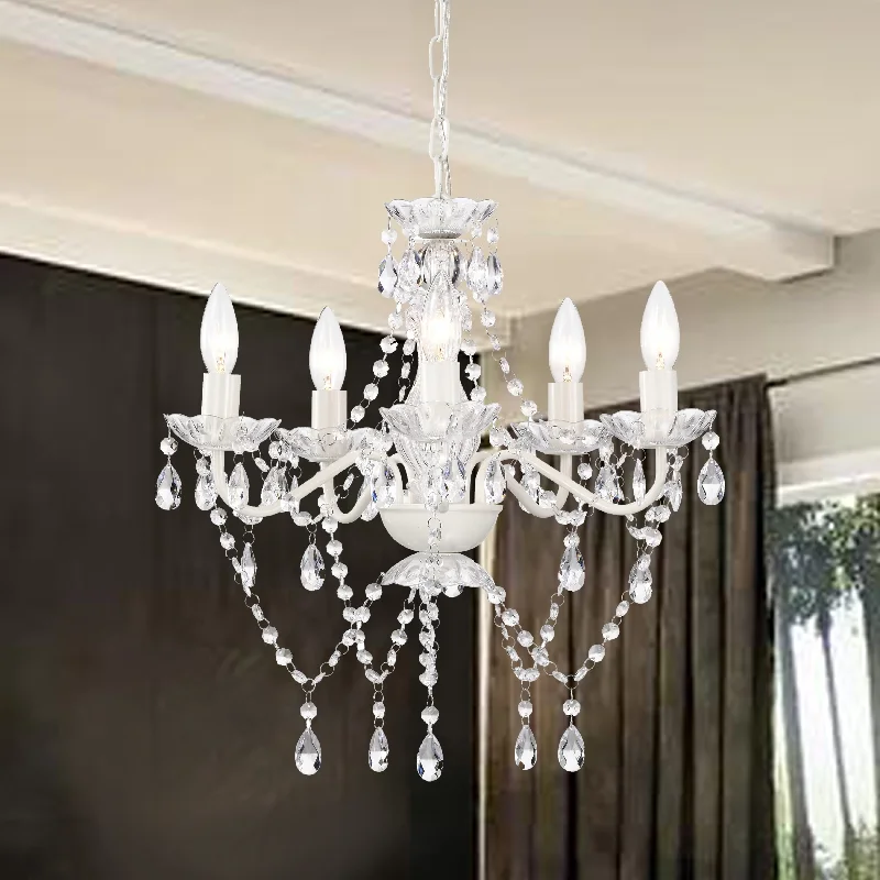 - Automatic temperature adjustment cat bedModern Candle White Chandelier 5-Light Crystal Chandeliers for Bedroom