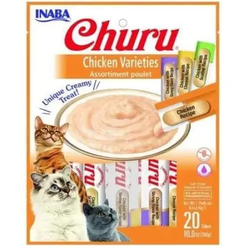 - Foldable and portable cat bagInaba Churu Chicken Varieties Creamy Cat Treat 20 count - Foldable and portable cat bagInaba Churu Chicken Varieties Creamy Cat Treat 20 count