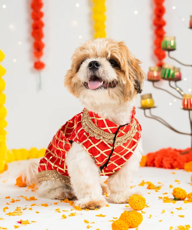 - Cat hair ball removal and hair removal creamDog Sherwani Red