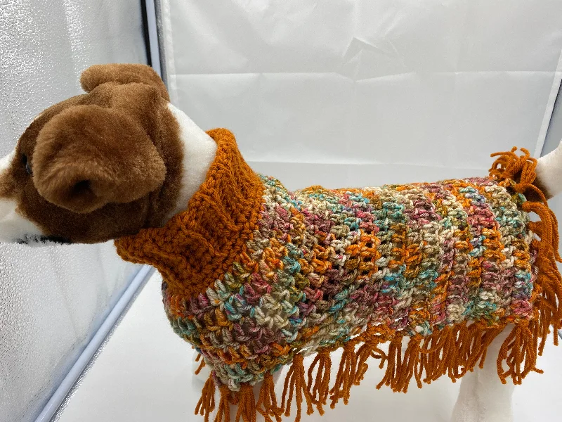 Pet ClothesPumpkin and Spice Dog Poncho/Sweater
