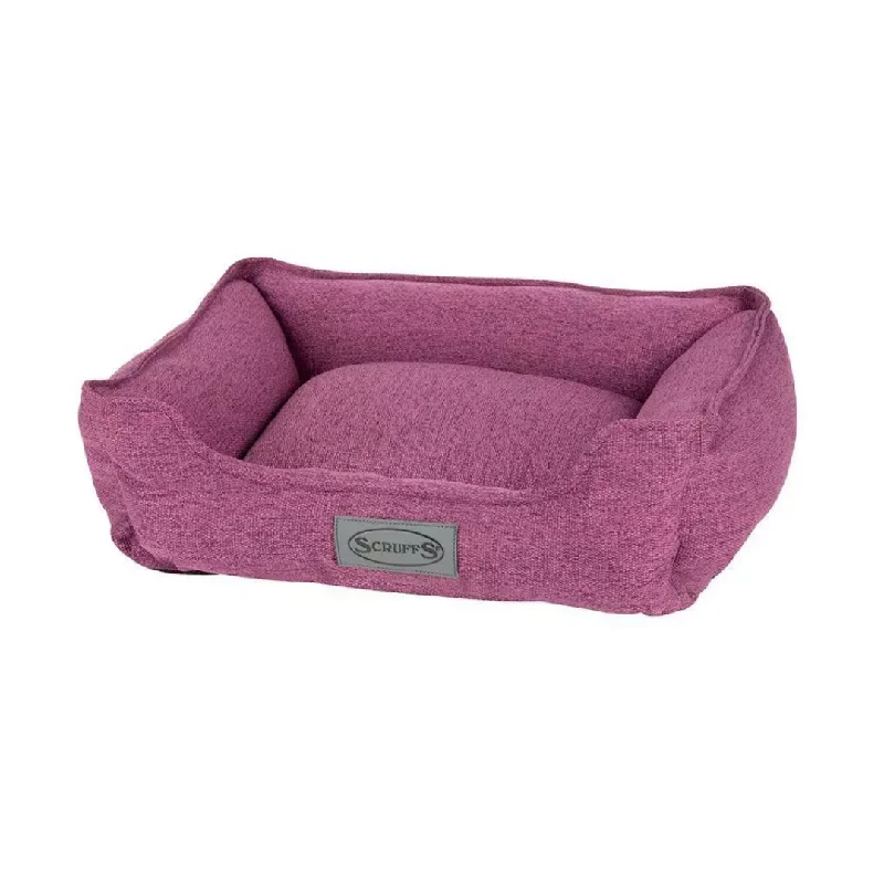 ---Scruffs Manhattan Box Dog Bed | Berry Purple