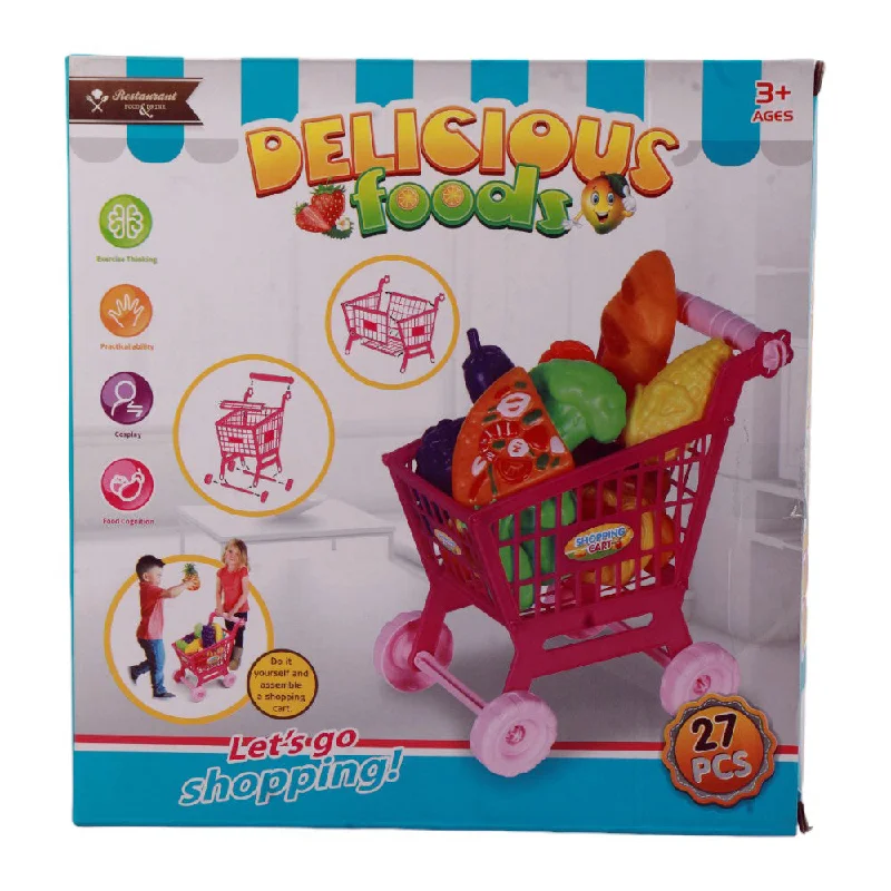 ---654-1D DELICIOUS FOOD SHOPPING CART A.I