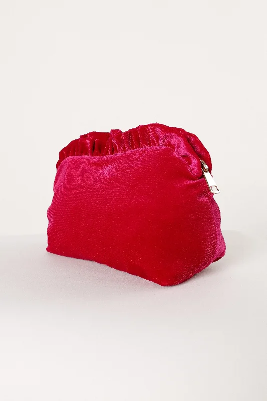 - Pet electric nail grinder silent modelLarge Velvet Ruffle Pouch - Magenta