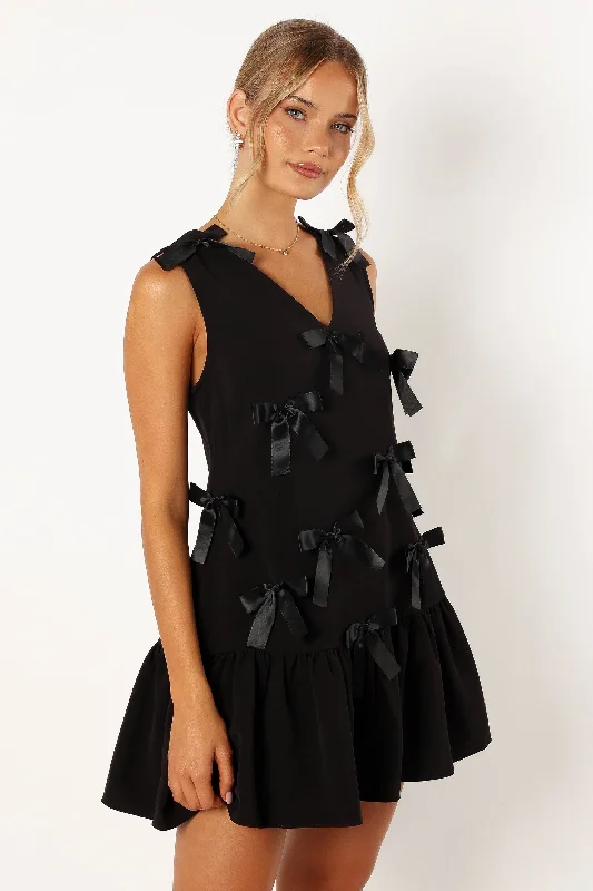 - Solid wood cat climbing frame customizedJuniper Mini Dress - Black