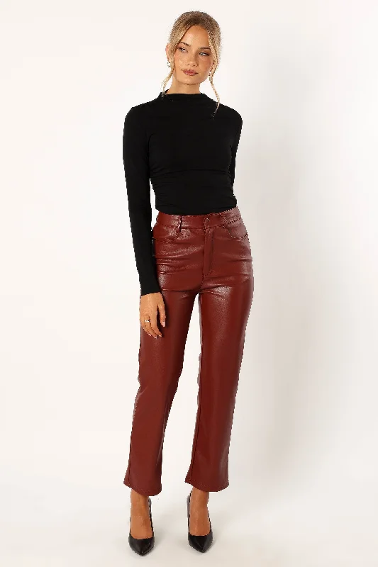 - Dog heart rate monitoring collarMaverick Vegan Leather Pants - Merlot