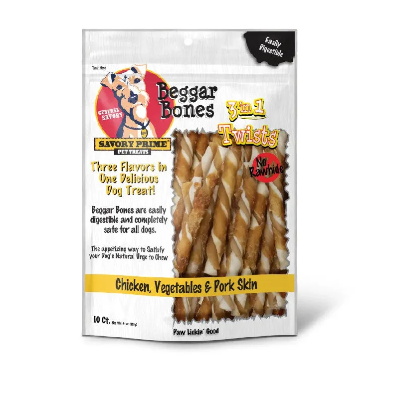  -Explosion-proof leash FOR LARGE dogsSavory Prime Beggar Bone 3in1 Twists Dog Treat