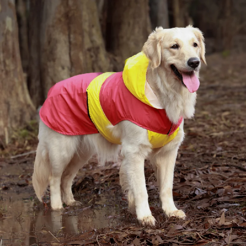 - Custom pet birthday cakeSplash Waterproof Dog Raincoat Red-Yellow