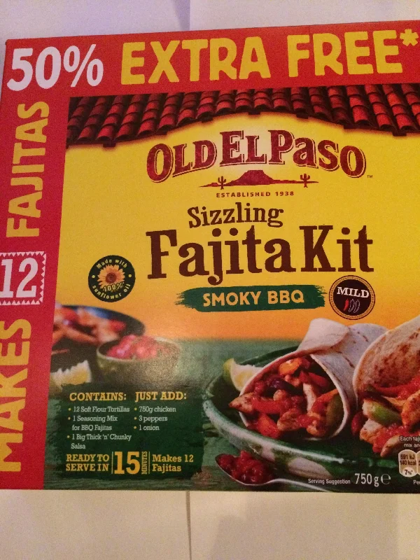 - Dog anti-slip matOld El Paso Sizzling Fajita Kit Smoky BBQ 50% Free