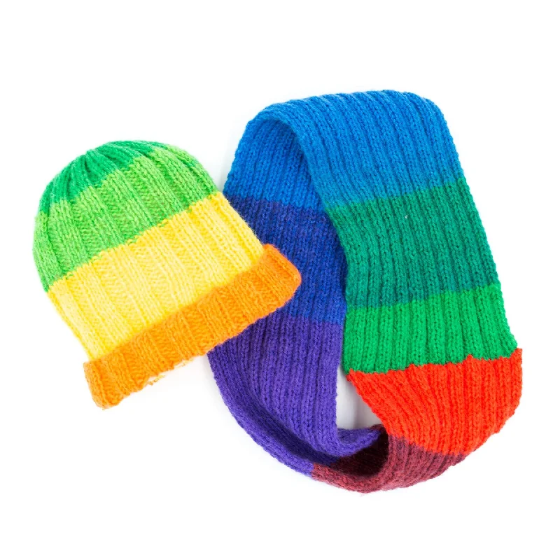 - Foldable and portable cat bagKnit Kit - Rainbow Hat and Cowl Set