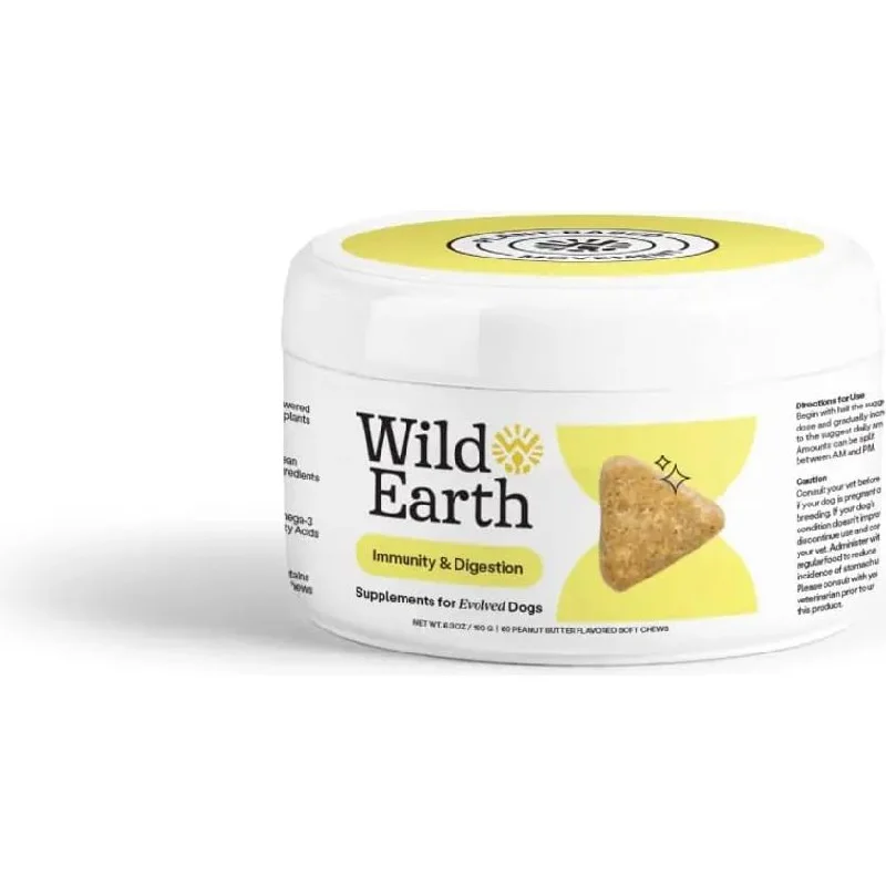 - Foldable and portable cat bagWild Earth Immunity & Digestion Soft Chews Vegan Dog Supplements