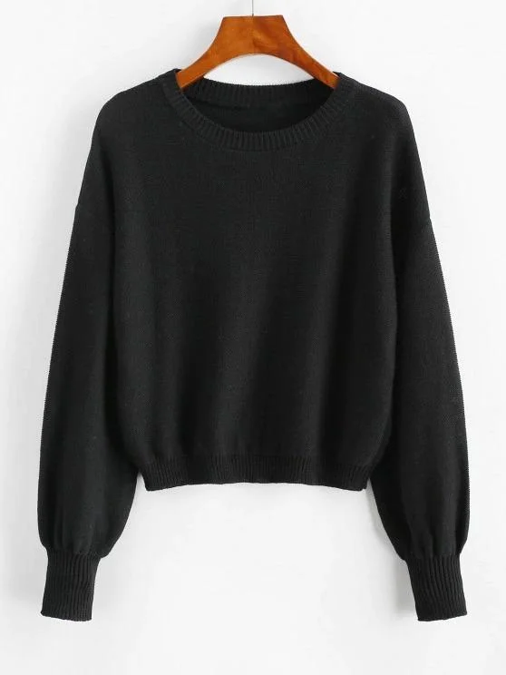 Daily Drop Shoulder Crop Sweater